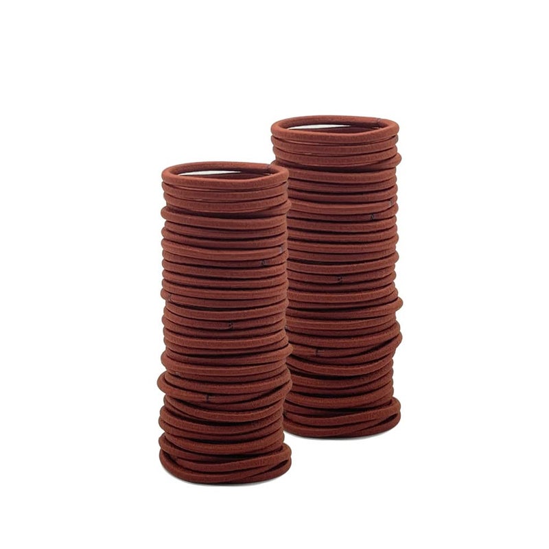 Joyeah Small Hair Ties for Kids,Mini Hair Bands Elastic Ponytail Holders(2 mm x 2.5 cm,Auburn Red) - Image 2